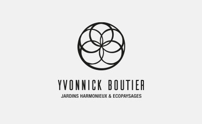 Westango a créé le logo d'Yvonnick Boutier, éco-paysagiste dans les côtes d'armor.