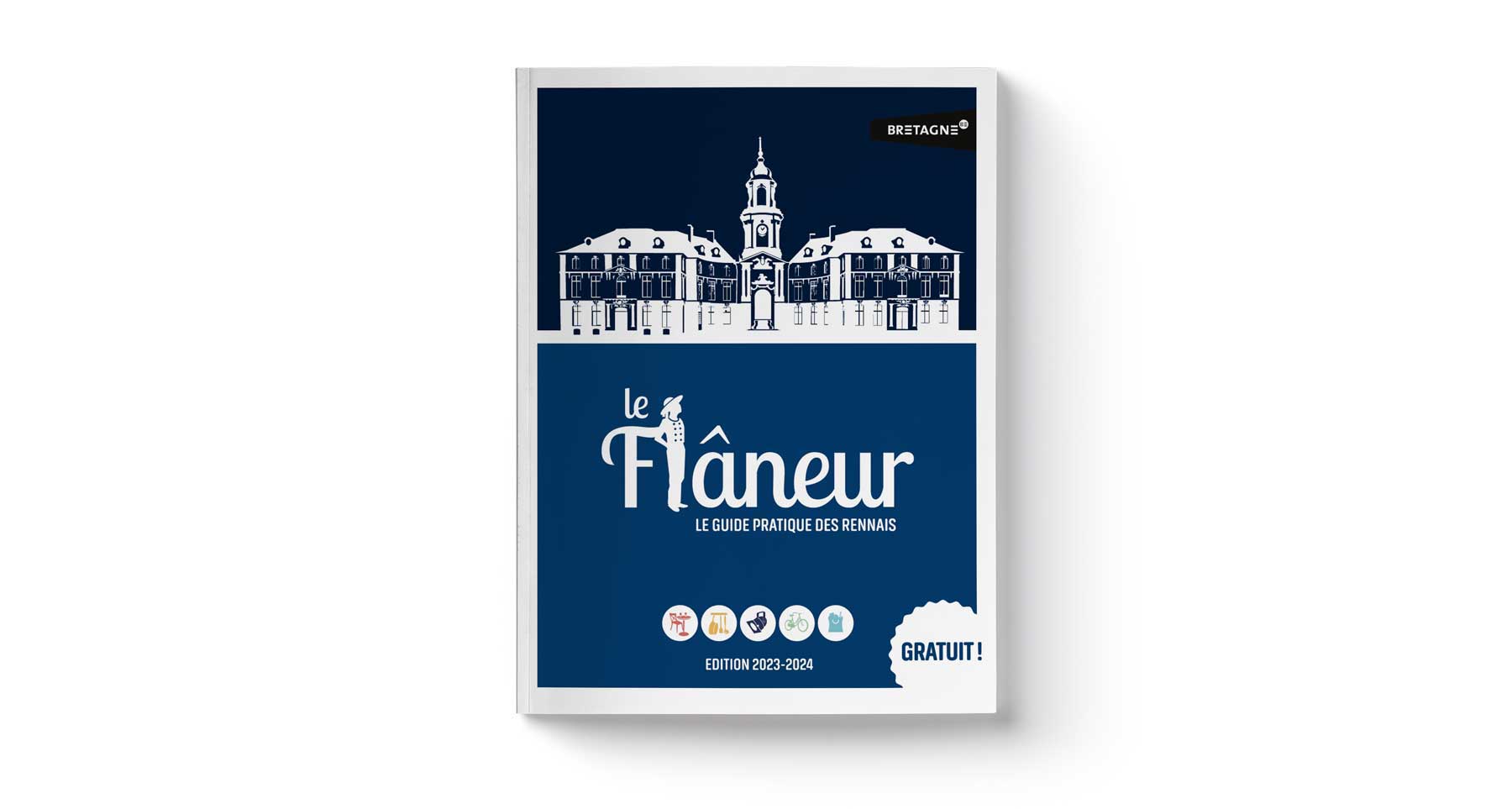 Edition 2023 du city guide Rennais, le Flâneur, réalisé par l'agence de communication et de marque Westango