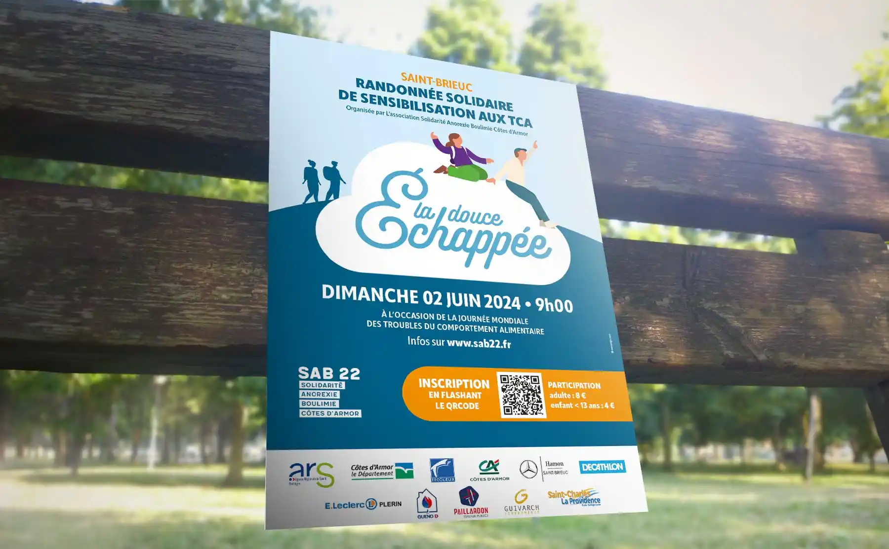 Affiche de La Douce Echappée, un support créé par Westango qui a imaginé la communication de l'événement