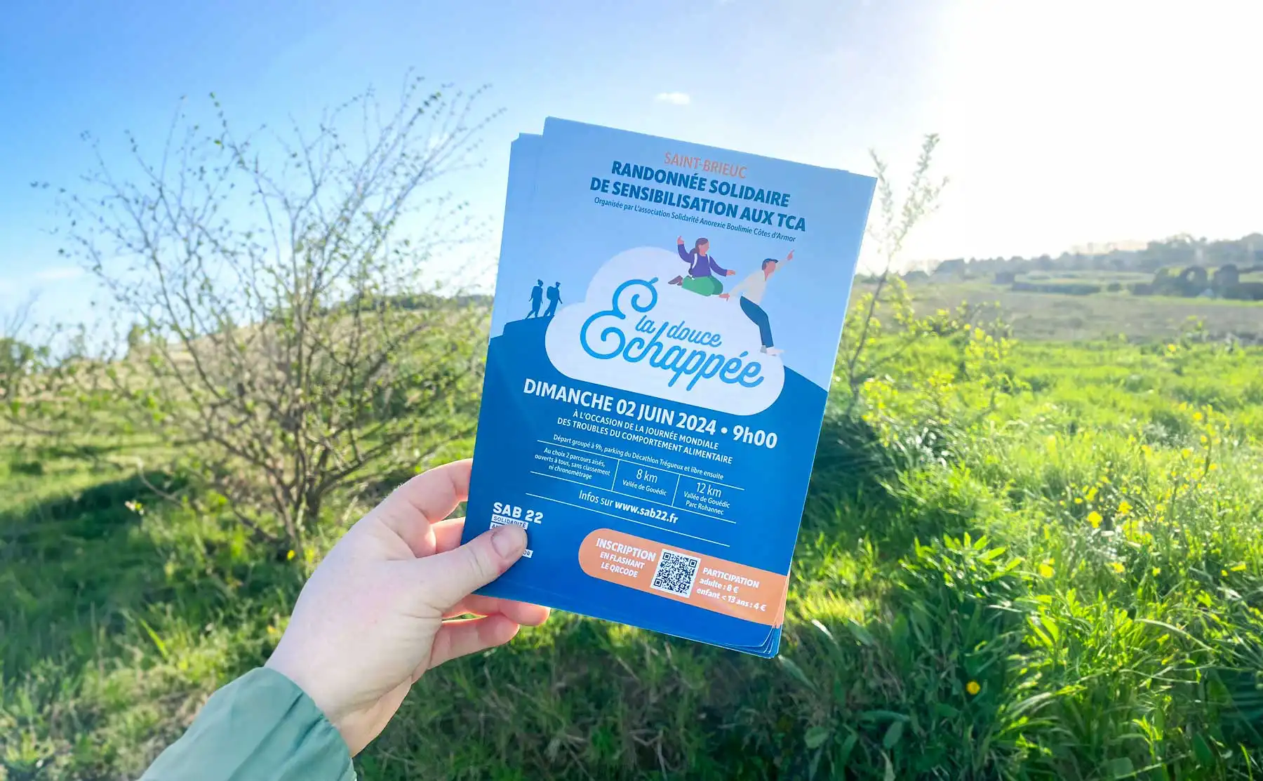 Le Flyer de La Douce Echappée, un support conçu et imaginé par Westango pour booster l'événement